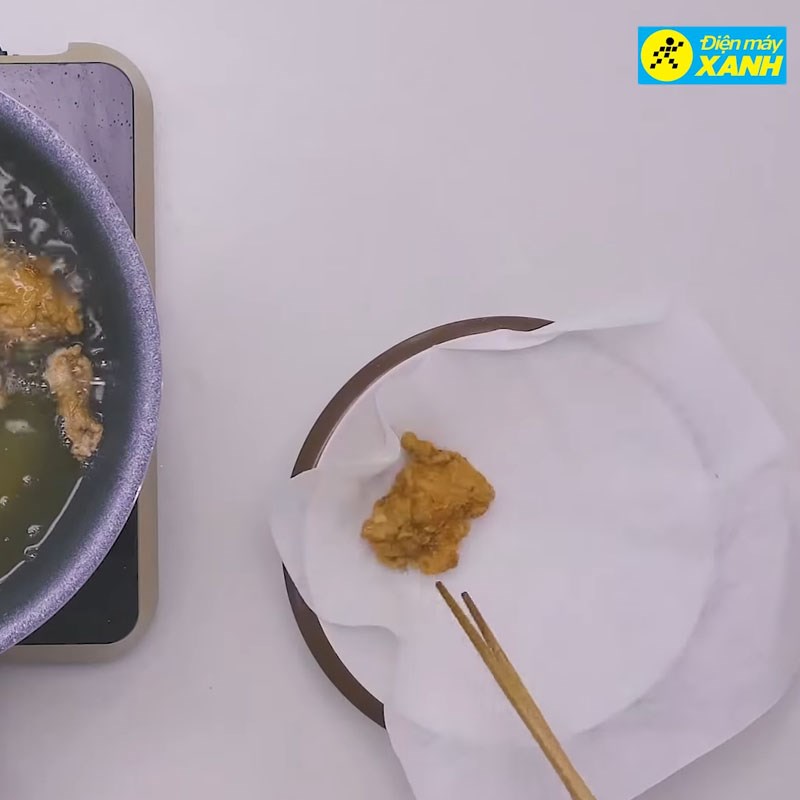 Bước 8 Chiên gà Mì Ý gà giòn sốt kem