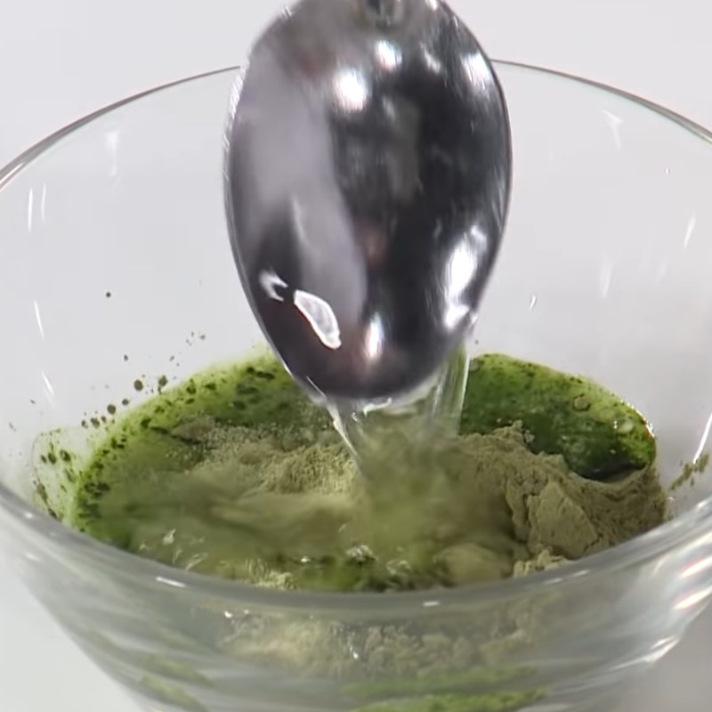 Bước 1 Chuẩn bị rau câu Trà sữa gạo rang thạch matcha