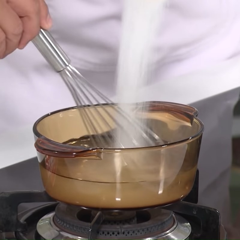 Bước 1 Chuẩn bị rau câu Trà sữa gạo rang thạch matcha
