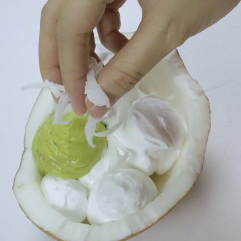 Bước 4 Hoàn thành Kem bơ dừa