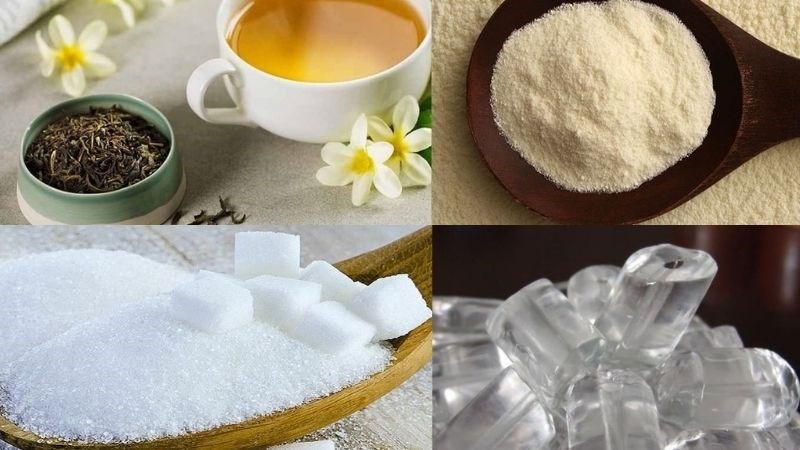 Nguyên liệu món ăn hồng trà sữa