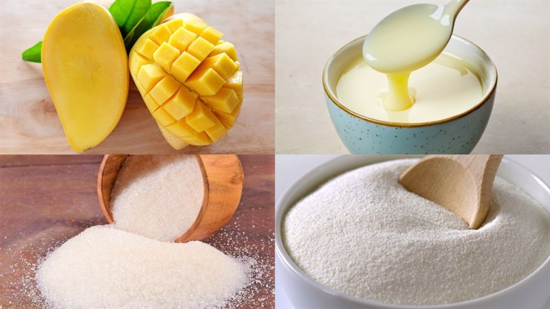 Nguyên liệu món ăn kem xoài túi