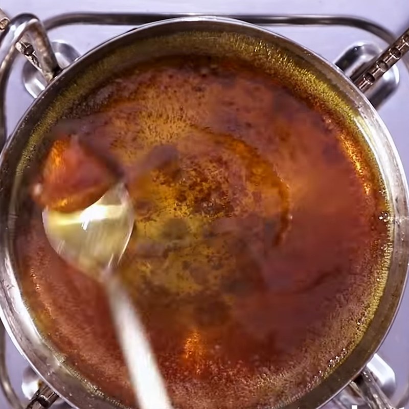 Bước 1 Làm caramel Caramel đá xay