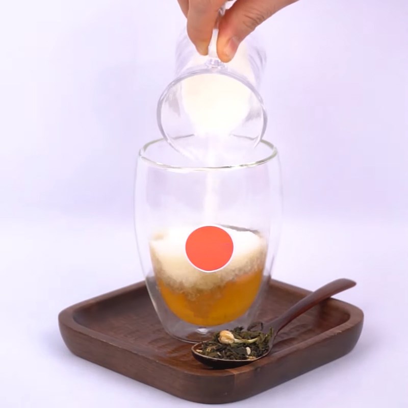 Bước 2 Làm trà sữa Trà sữa mứt xoài