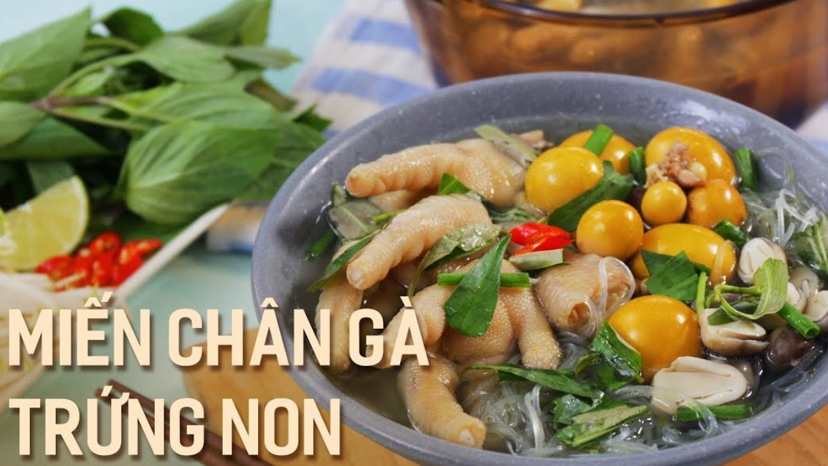 Miến chân gà trứng non