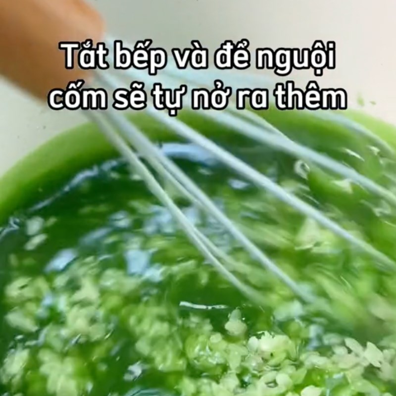 Bước 4 Nấu cốm non Sữa chua phô mai cốm non (Công thức từ kênh tiktok Cách Nấu Ngon Cùng Cách Nấu Ngon)