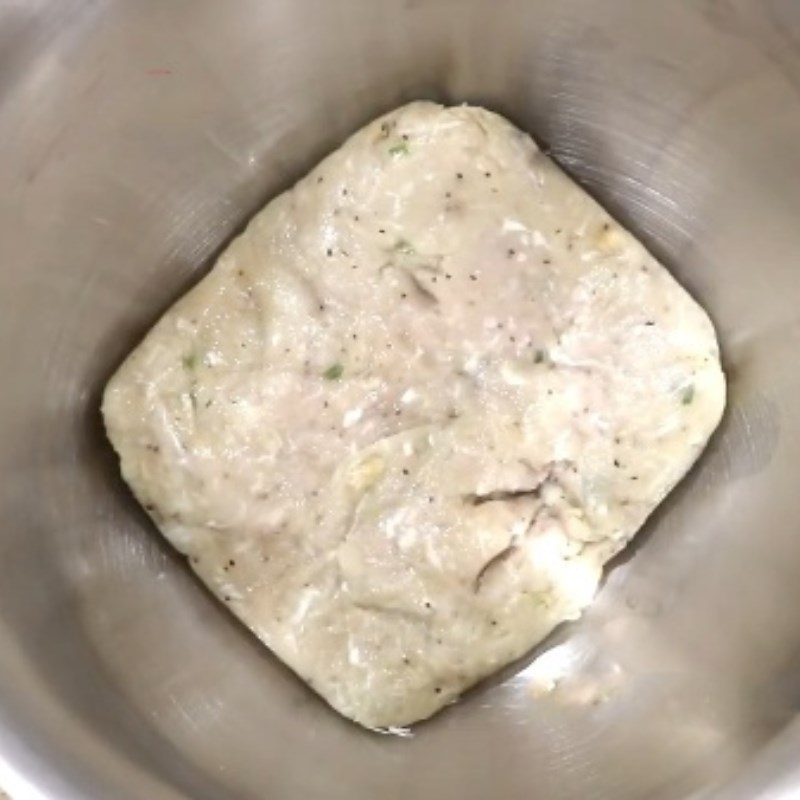 Bước 3 Xay chả cá Bún chả cá hồi