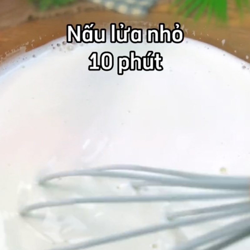 Bước 2 Nấu sữa chua Sữa chua phô mai cốm non (Công thức từ kênh tiktok Cách Nấu Ngon Cùng Cách Nấu Ngon)