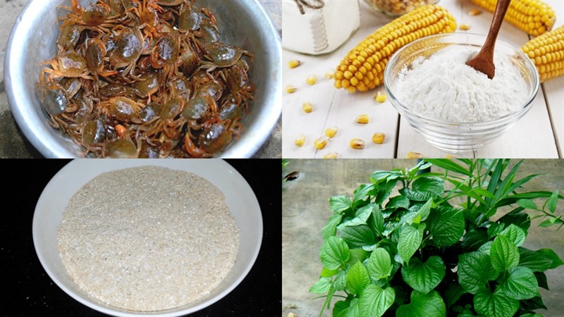 Nguyên liệu món ăn rạm đồng rang muối