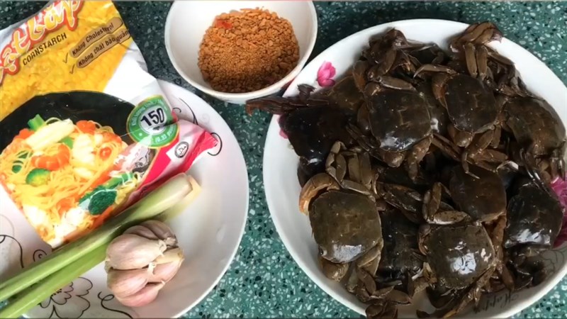Nguyên liệu món ăn rạm đồng rang muối