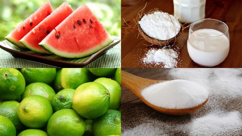 Nguyên liệu món ăn kem dưa hấu