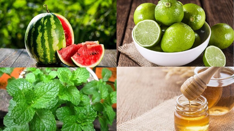 Nguyên liệu món ăn kem dưa hấu