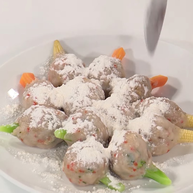 Bước 6 Nhúng bột và chiên chả Chả cá thác lác bọc củ quả chiên giòn