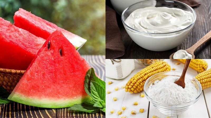 Nguyên liệu món ăn kem dưa hấu