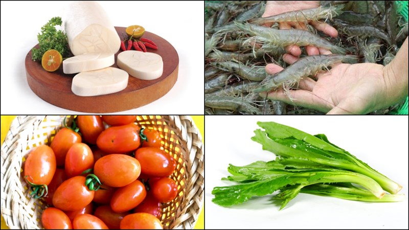 Nguyên liệu món ăn canh chua tôm củ hủ dừa