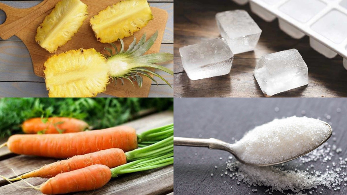 Nguyên liệu món ăn nước ép dứa cà rốt