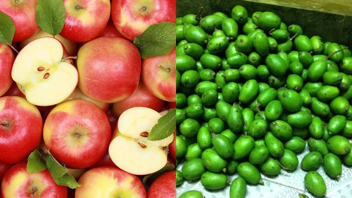 Nguyên liệu món ăn nước ép táo bằng máy xay sinh tố