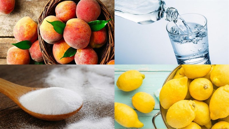 Nguyên liệu món ăn nước ép đào (nước đào)