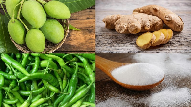 Nguyên liệu món ăn nước ép xoài