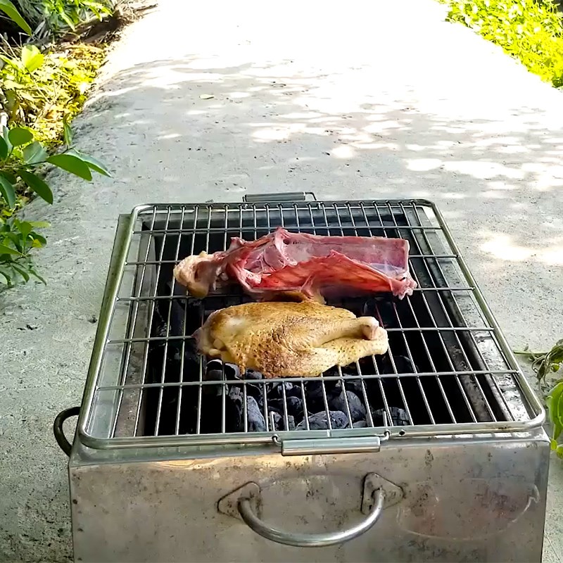 Bước 3 Nướng thịt vịt Vịt nướng giả cầy