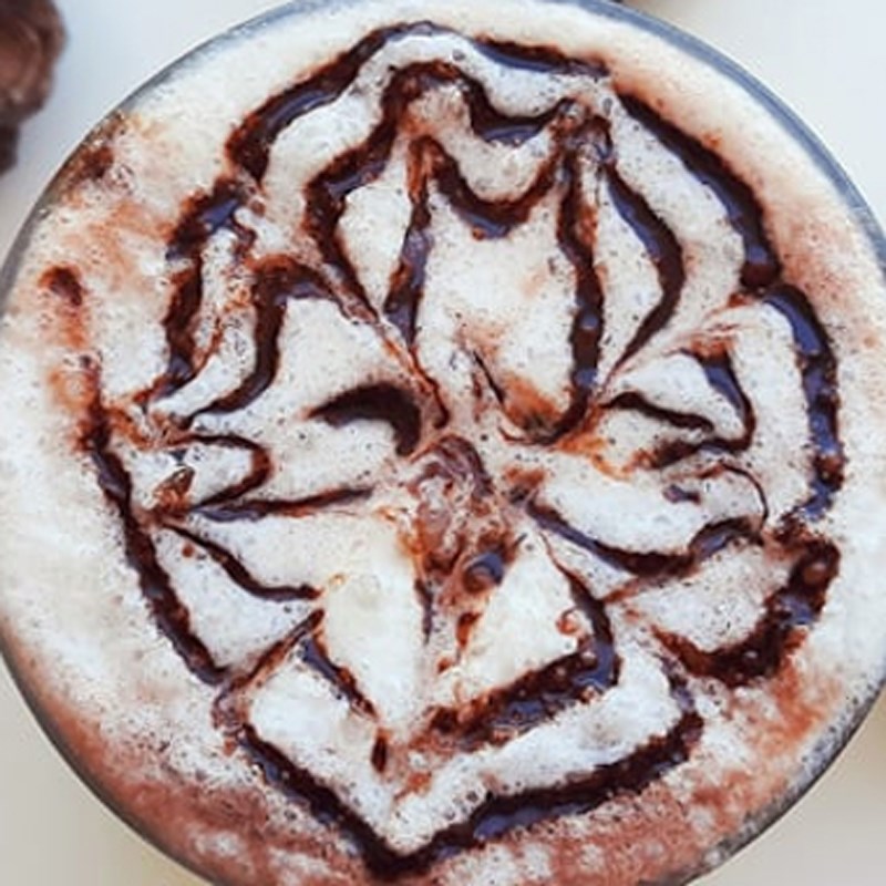 Bước 3 Pha caccao cốt dừa Cacao cốt dừa đá xay