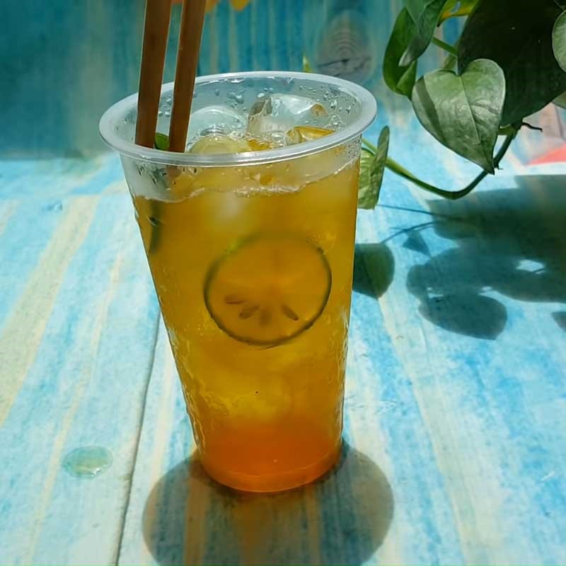Bước 3 Pha trà chanh và hoàn thành Trà chanh hoa đậu biếc