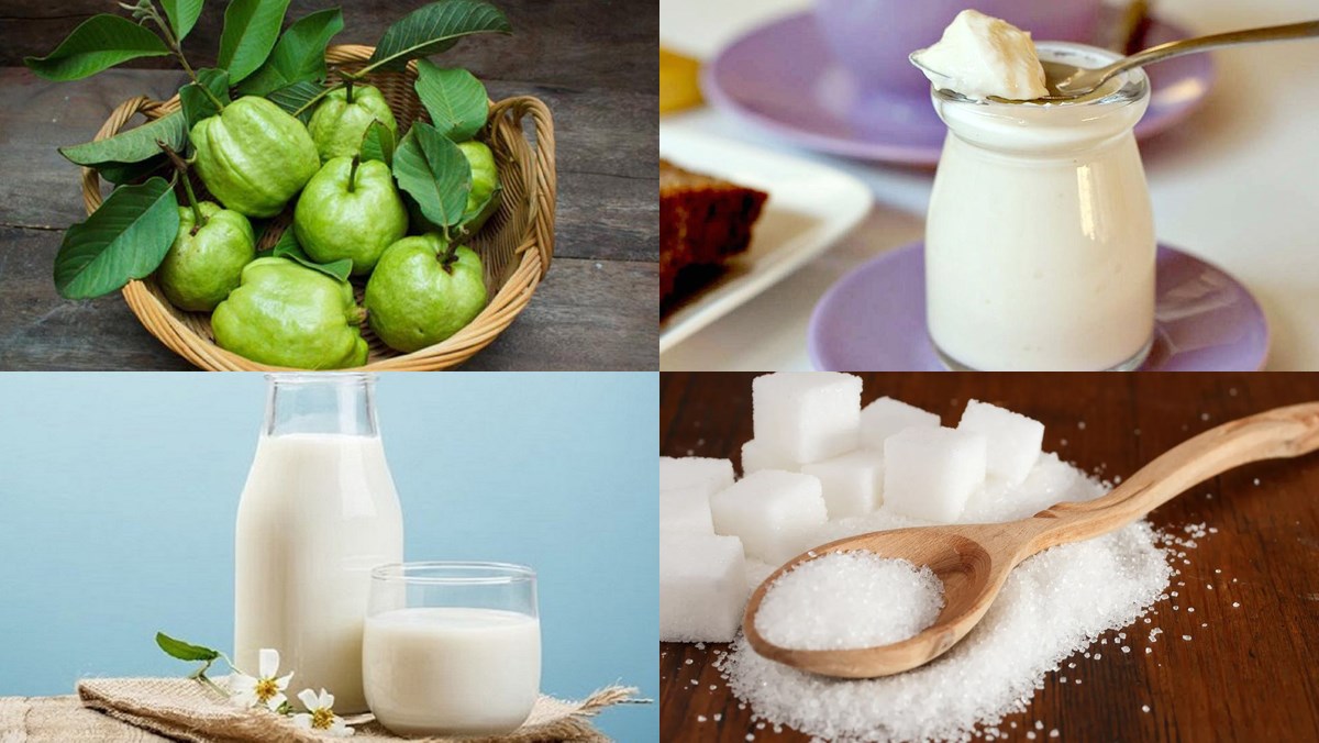 Nguyên liệu món ăn sinh tố ổi