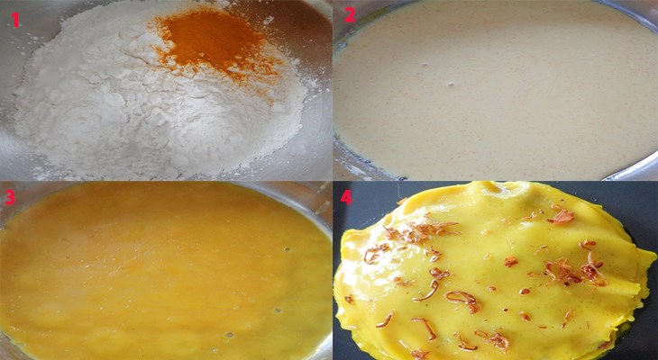 Bước 1 Sơ chế nguyên liệu Sợi mì quảng