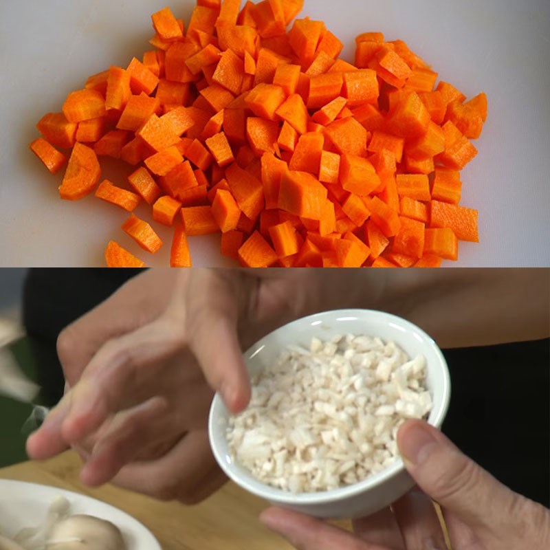 Bước 1 Sơ chế nguyên liệu Cháo bào ngư chay