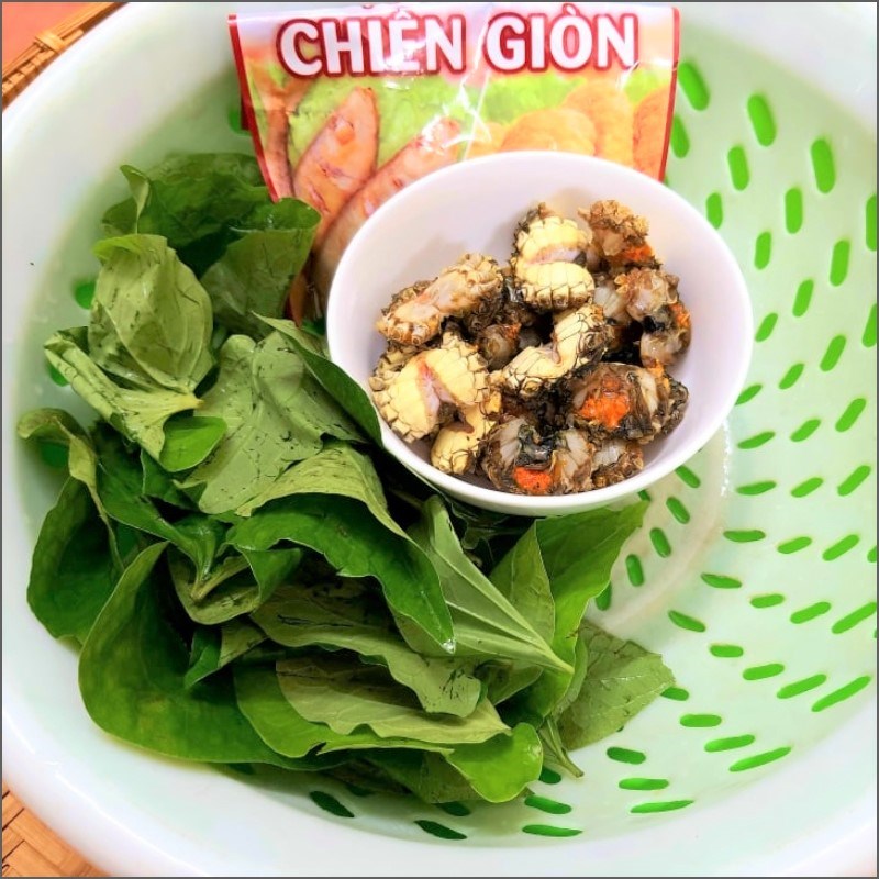 Bước 1 Sơ chế nguyên liệu Rạm chiên giòn