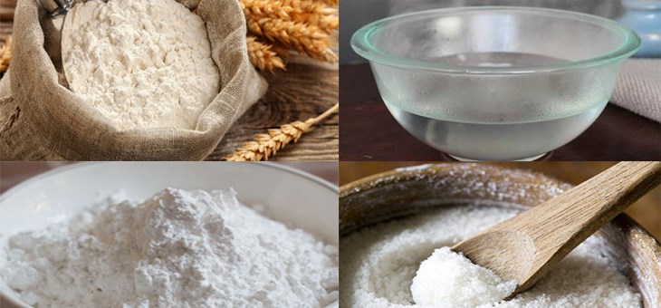 Bước 1 Sơ chế nguyên liệu và nhào bột Sợi mì udon