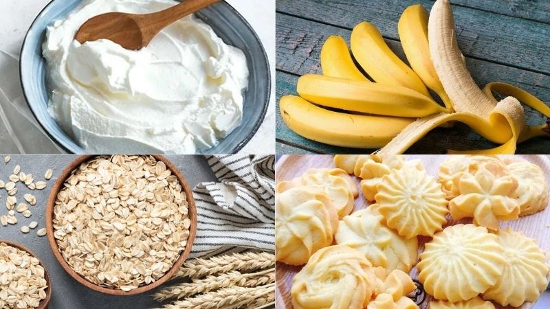 Nguyên liệu món ăn sữa chua mix hoa quả
