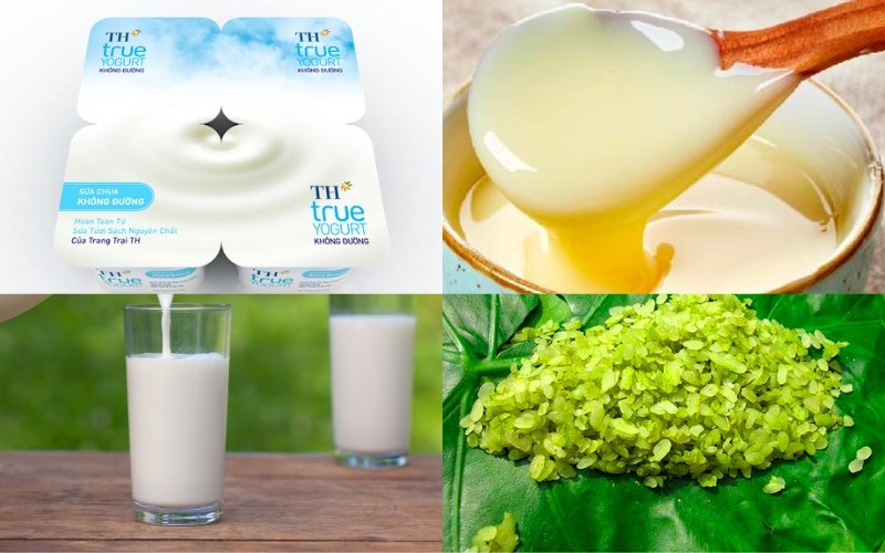 Nguyên liệu món ăn sữa chua phô mai, sữa chua phô mai nha đam