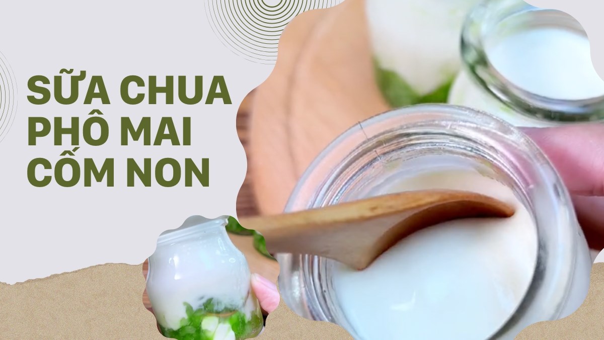 Sữa chua phô mai cốm non (Công thức từ kênh tiktok Cách Nấu Ngon Cùng Cách Nấu Ngon)