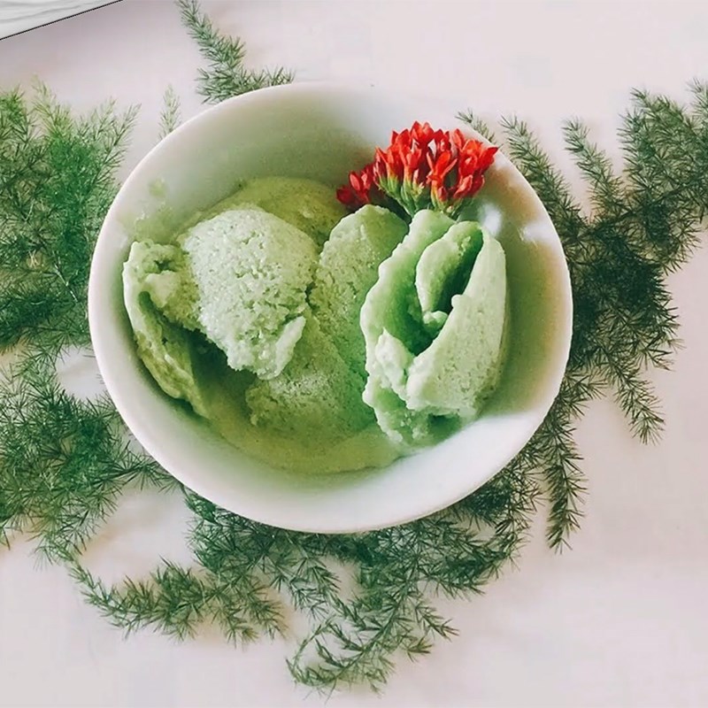 Bước 5 Thành phẩm Kem lá dứa (lá nếp)