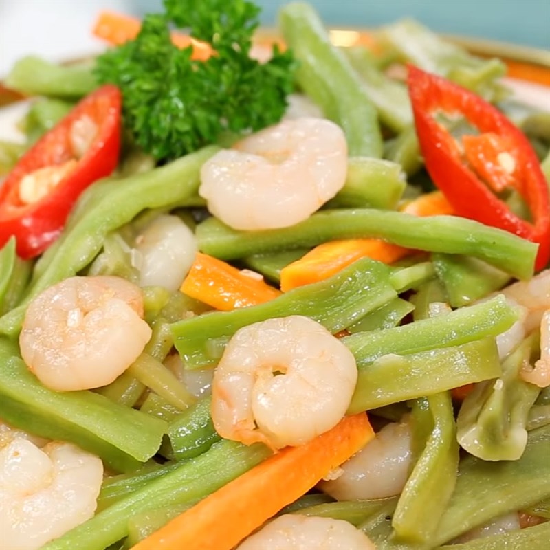 Bước 4 Thành phẩm Rau tiến vua xào tôm