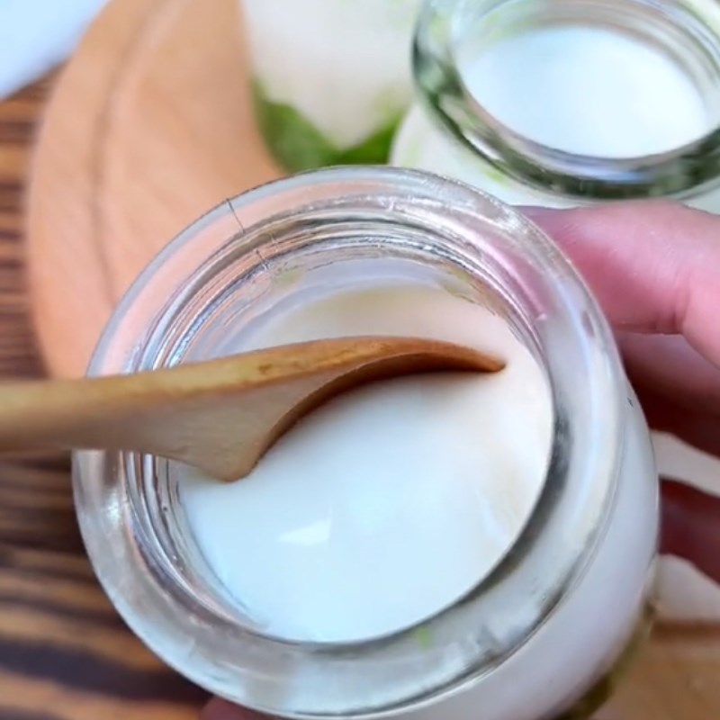 Bước 4 Thành phẩm Sữa chua cốm xanh (Công thức được chia sẻ từ Tiktok Cách Nấu Ngon cùng Cách Nấu Ngon)