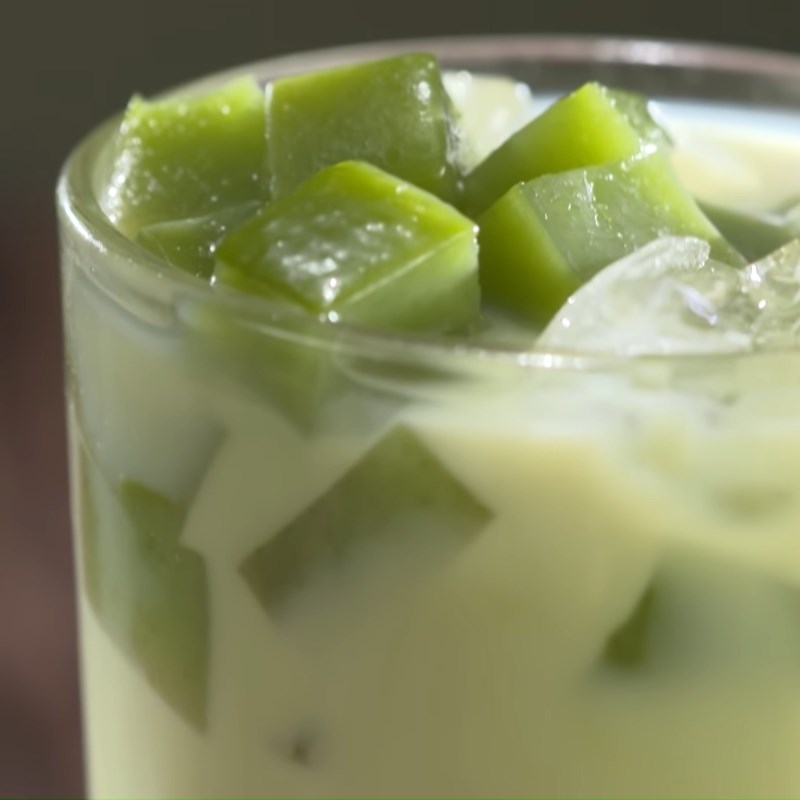 Bước 4 Thành phẩm Trà sữa gạo rang thạch matcha