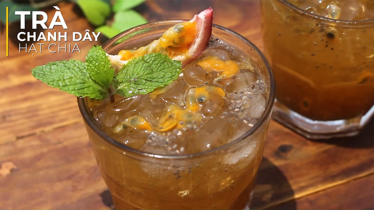 Trà chanh dây hạt chia