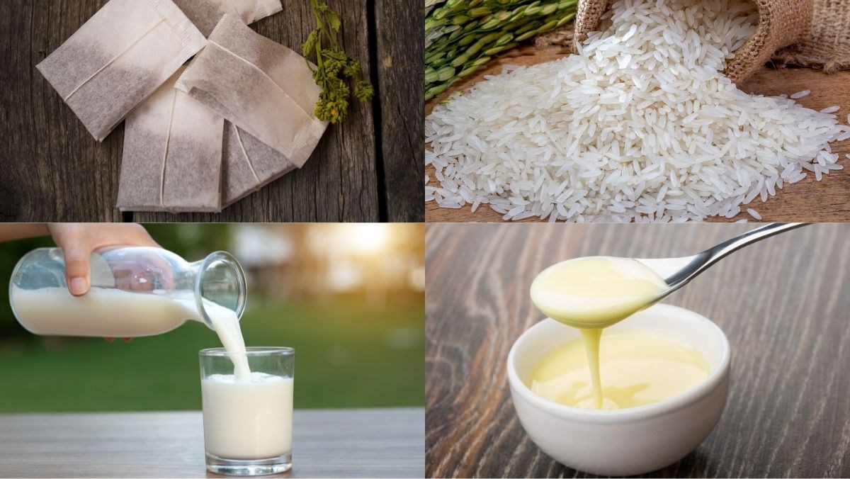 Nguyên liệu món ăn trà sữa gạo rang
