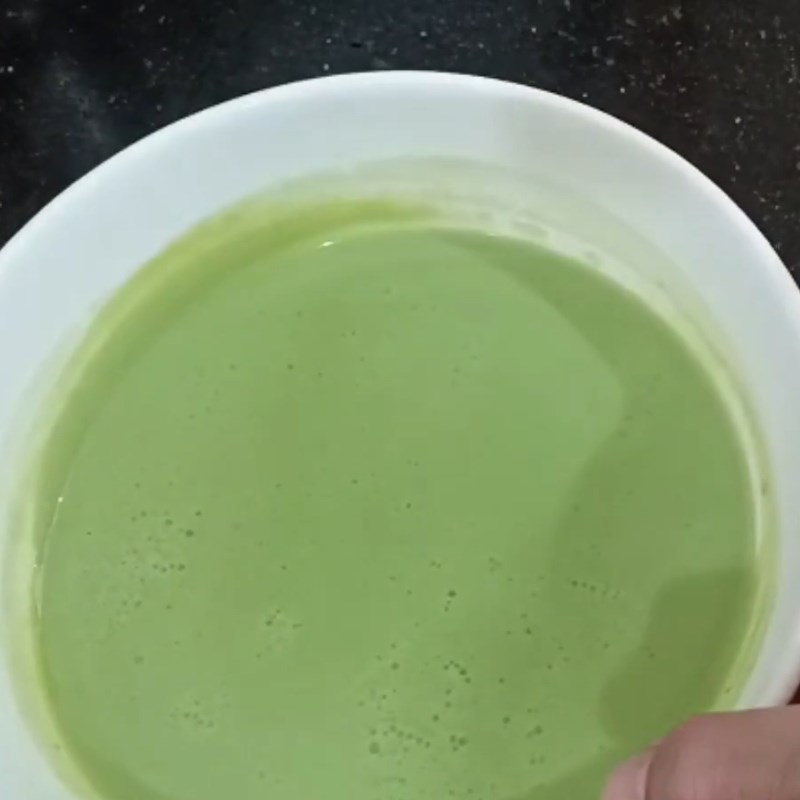 Bước 4 Trộn hỗn hợp lá dứa với whipping cream Kem lá dứa (lá nếp)