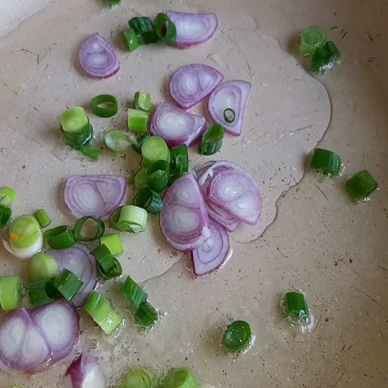 Bước 2 Xào nhân Hoành thánh chay