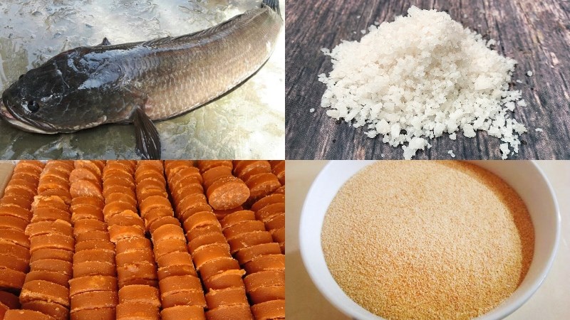 Nguyên liệu món ăn mắm cá lóc