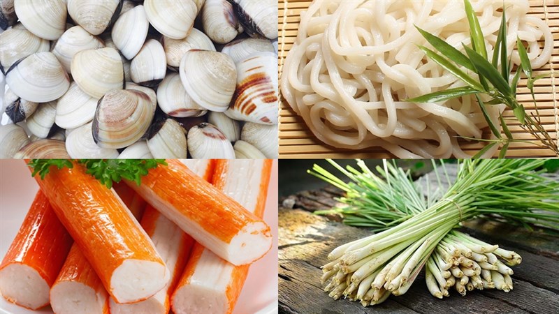 Nguyên liệu món ăn 3 cách nấu mì udon hải sản