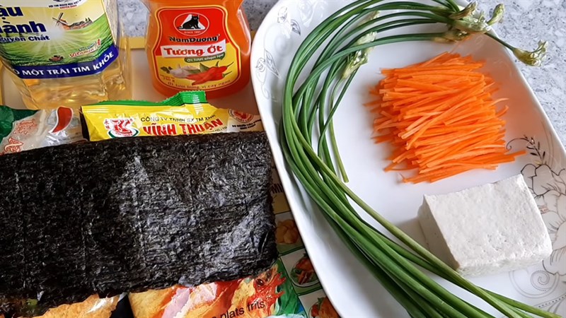 Nguyên liệu món ăn 2 món đậu hũ chiên xù chay