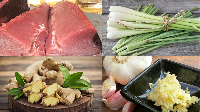 Nguyên liệu món ăn chà bông cá ngừ đại dương