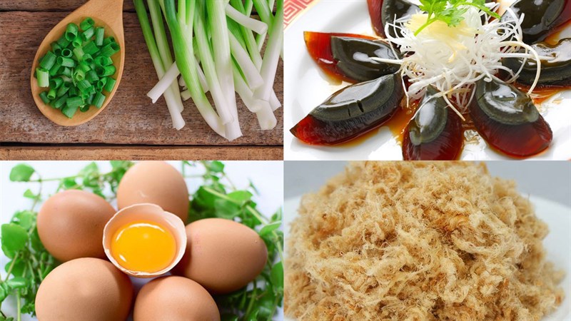 Nguyên liệu món ăn đậu hũ trứng bách thảo