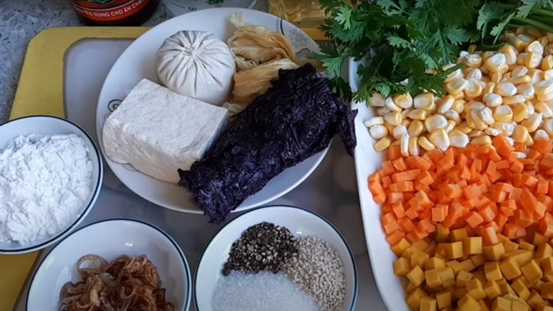 Nguyên liệu món ăn súp thịt viên chay