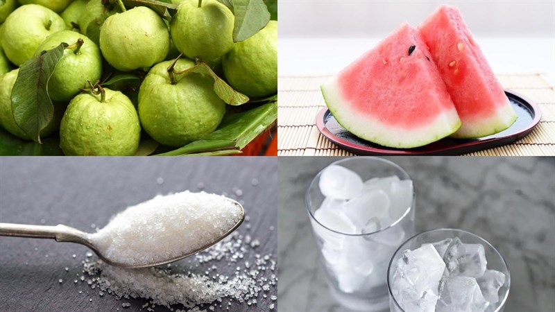Nguyên liệu món ăn nước ép dưa hấu bằng máy xay sinh tố