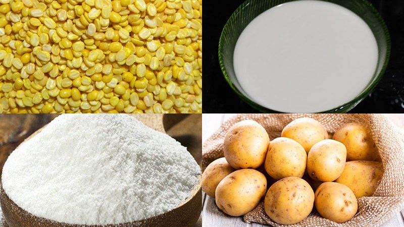 Nguyên liệu món ăn chè chôi nước quế hoa hình con mèo